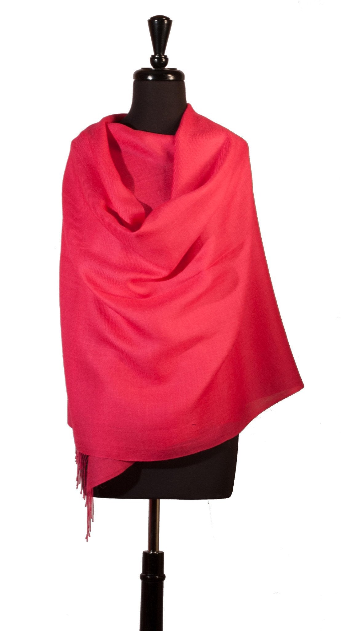 Baby Alpaca & Silk Shawl in Solid Color - Pink - Qinti - The Peruvian Shop