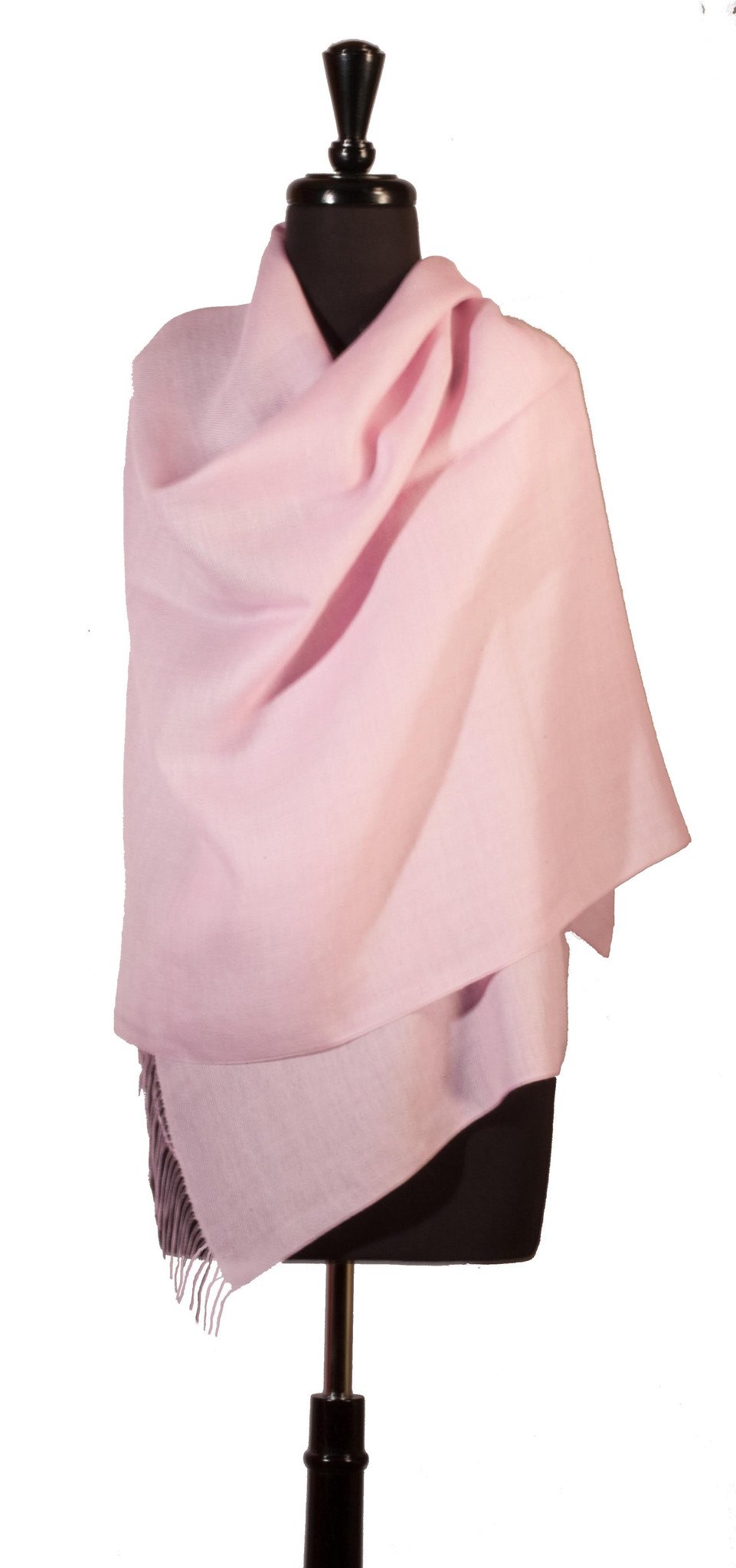 Baby Alpaca & Silk Shawl in Solid Color - Lilac - Qinti - The Peruvian Shop