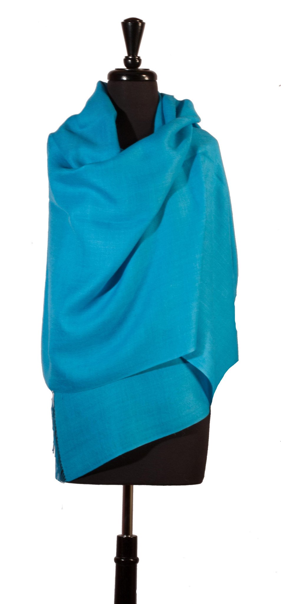 Baby Alpaca & Silk Shawl in Solid Color - Turquoise - Qinti - The Peruvian Shop