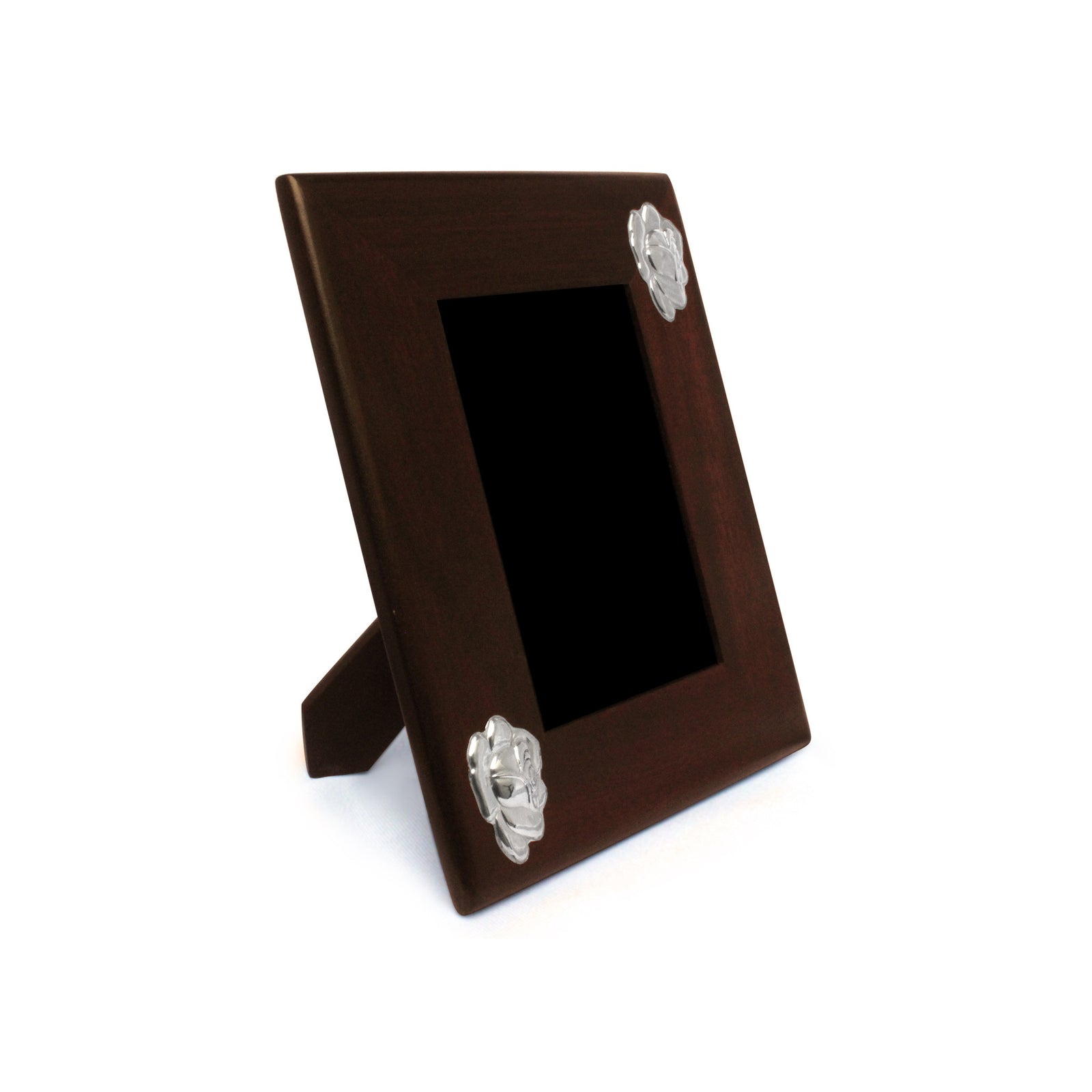 ROSAS Mahogany Frame with Sterling Silver Decor - Qinti - The Peruvian Shop