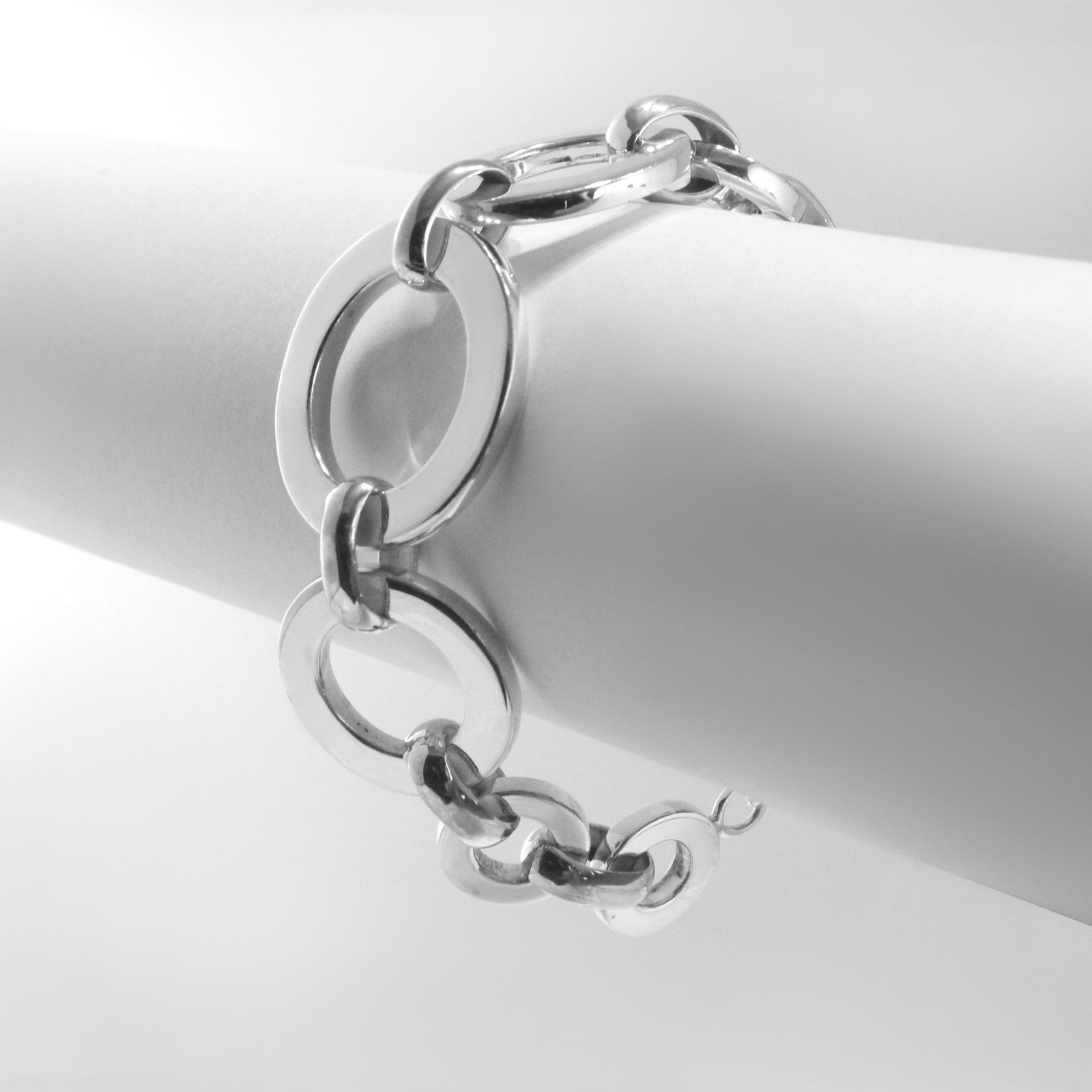 Round Links Sterling Silver Bracelet - Qinti - The Peruvian Shop