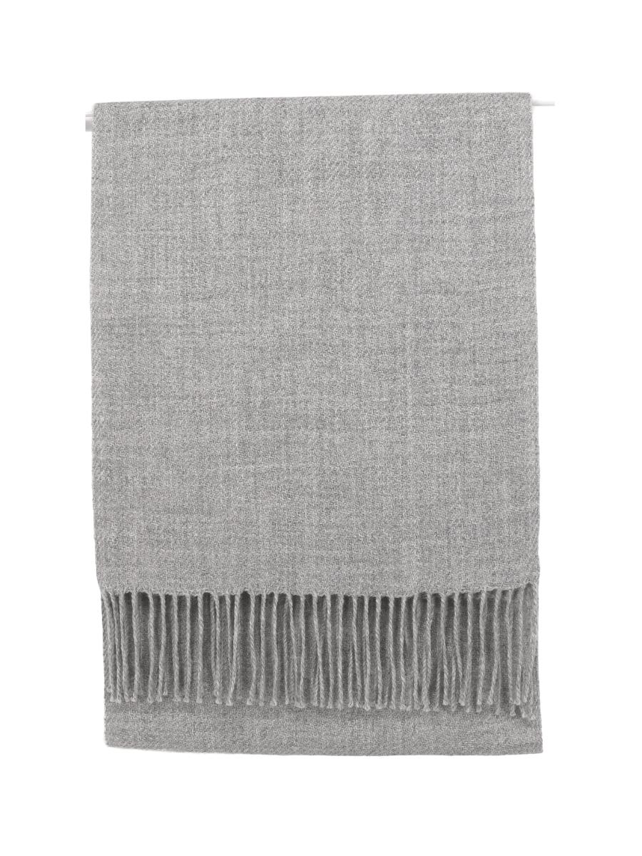 100% Baby Alpaca Woven Scarf - Natural Silver Grey - Qinti - The Peruvian Shop