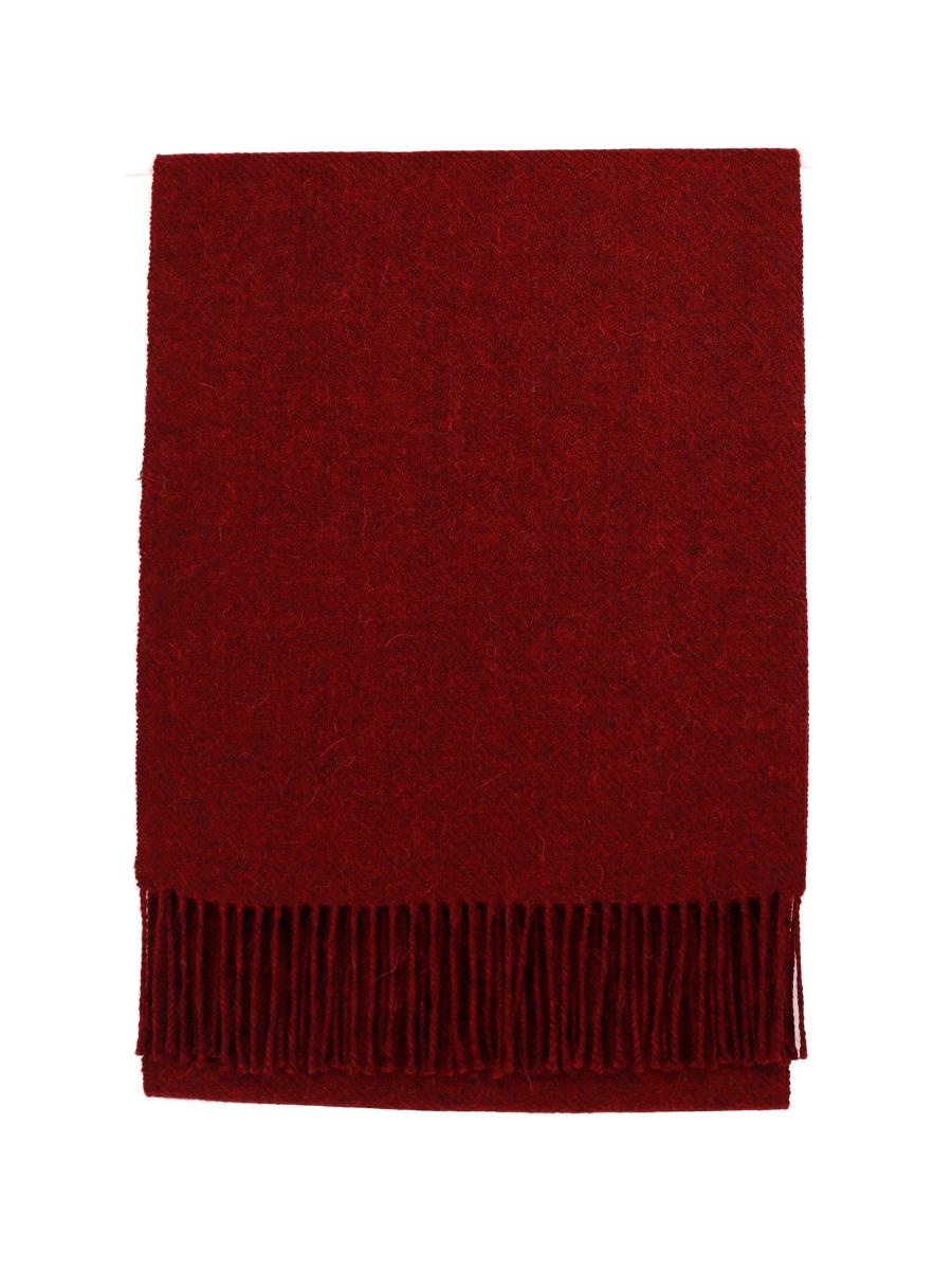 100% Baby Alpaca Woven Scarf - Melange Crimson Red - Qinti - The Peruvian Shop