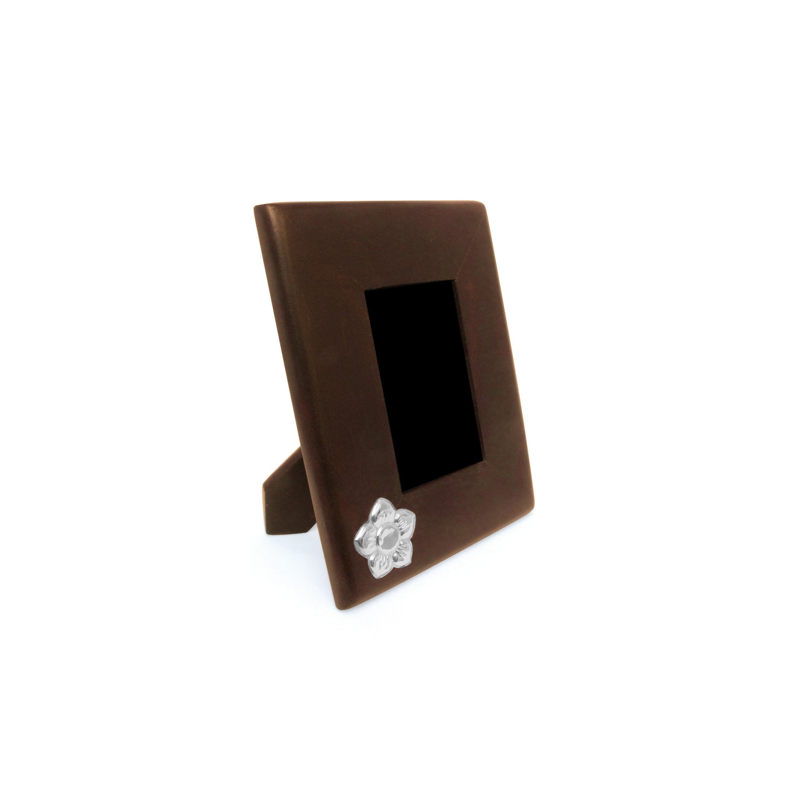 SUNFLOWER Mahogany Frame with Sterling Silver Accent - Qinti - The Peruvian Shop