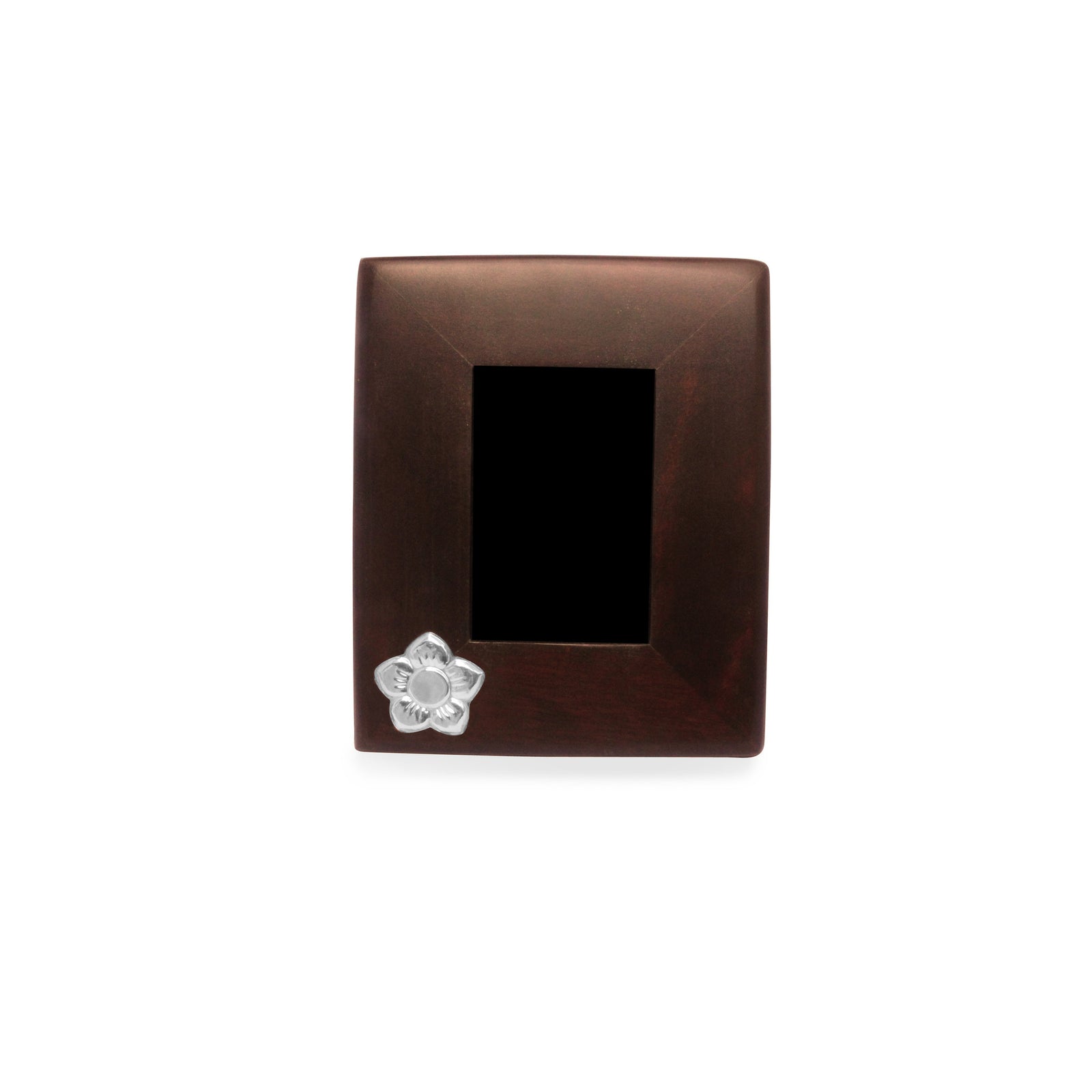 SUNFLOWER Mahogany Frame with Sterling Silver Accent - Qinti - The Peruvian Shop