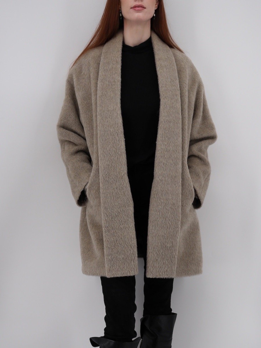 Suri Alpaca Swing Coat - Qinti - The Peruvian Shop