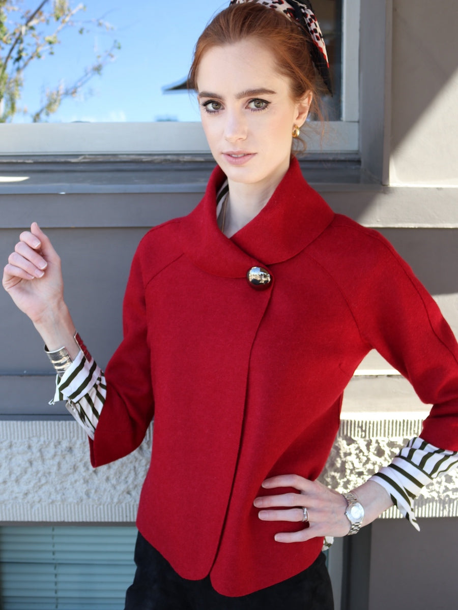 Audrey Jacket in Red - Qinti - The Peruvian Shop