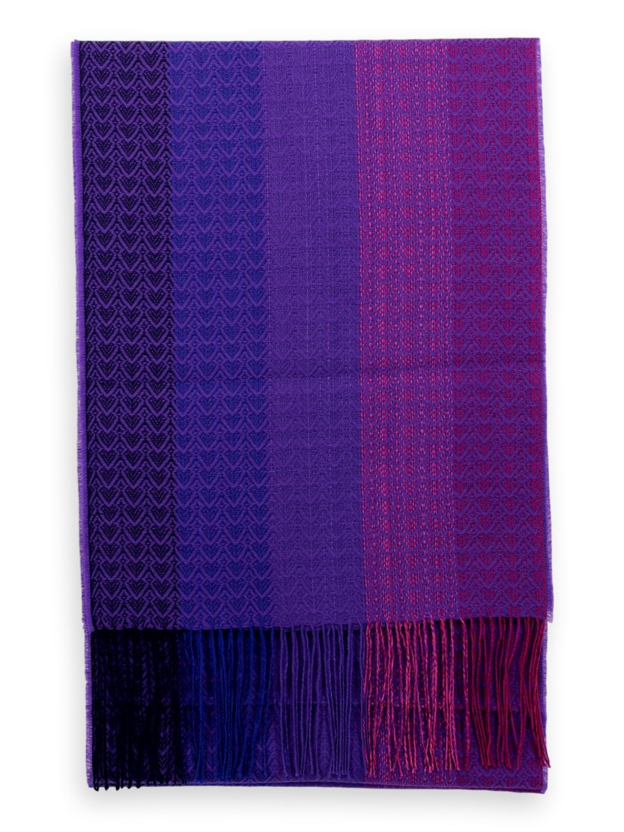 Baby Alpaca Silk Scarf - Purple/ Blue/ Pink - Qinti - The Peruvian Shop