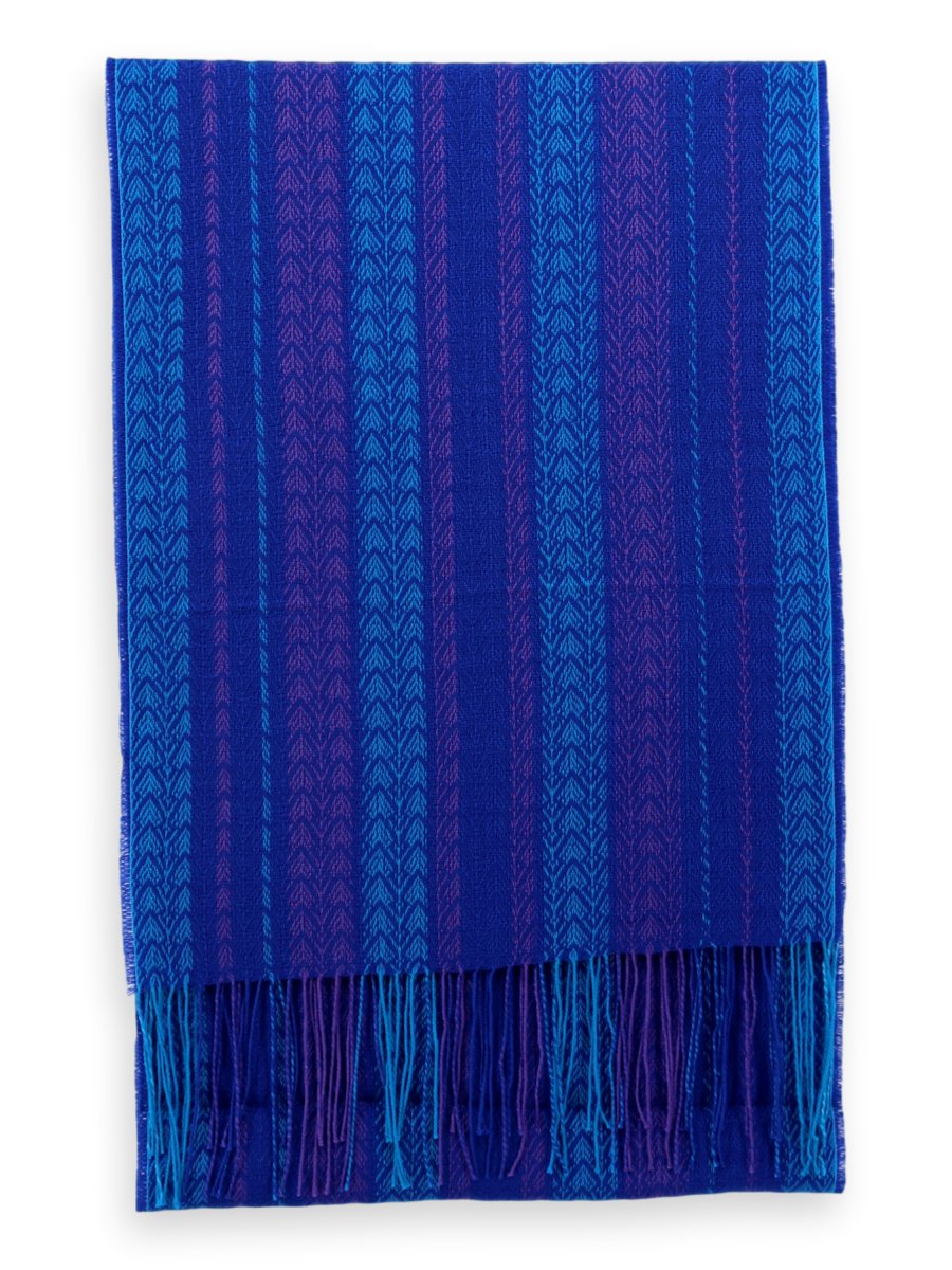 Baby Alpaca Silk Scarf - Blue/ Turquoise/ Lilac - Qinti - The Peruvian Shop