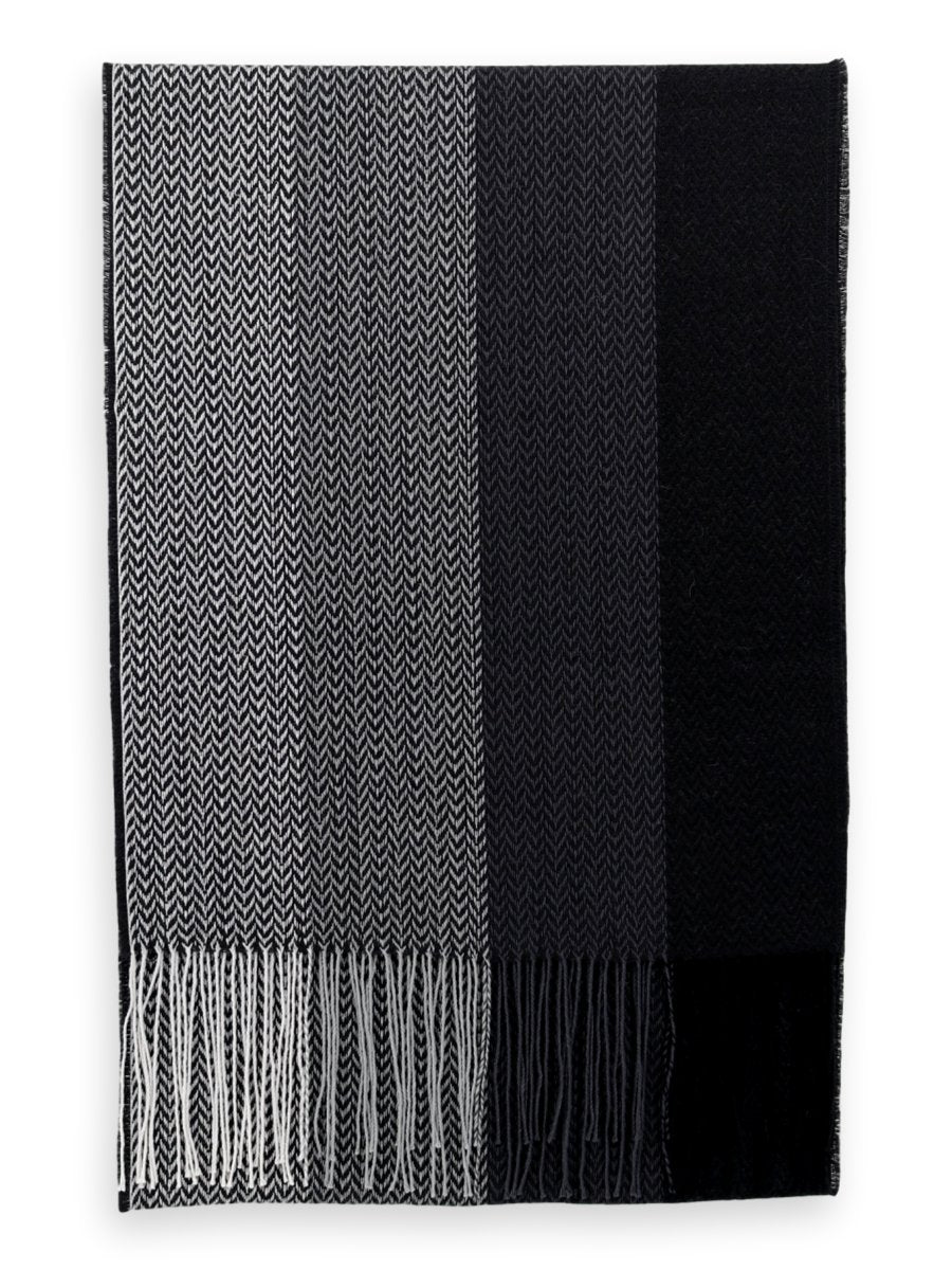 Baby Alpaca Silk Scarf - Black & Silver - Qinti - The Peruvian Shop