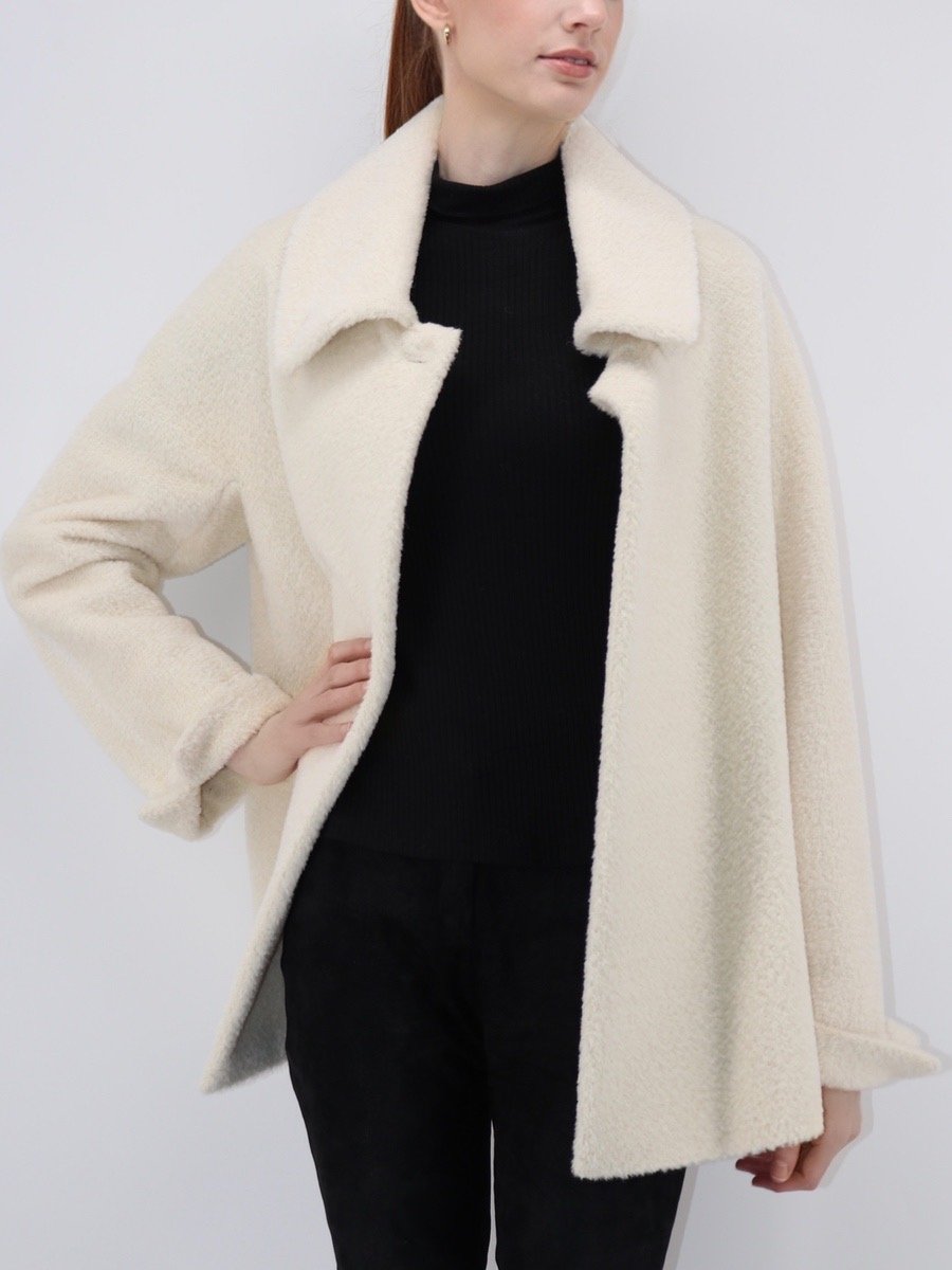 Women's Short Coat in Alpaca Wool Blend - Qinti - The Peruvian Shop