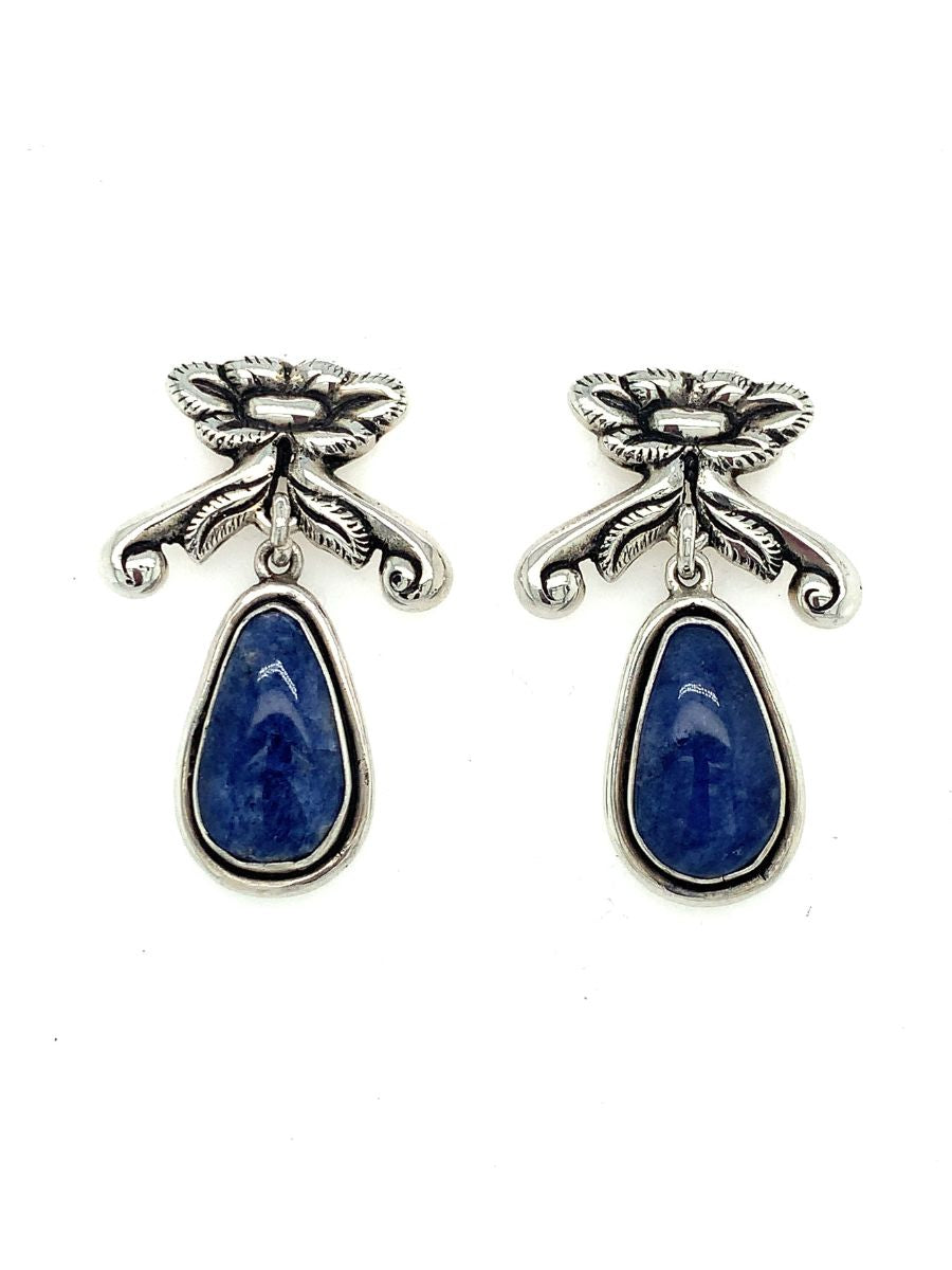 Blue Sodalite Stud Earrings