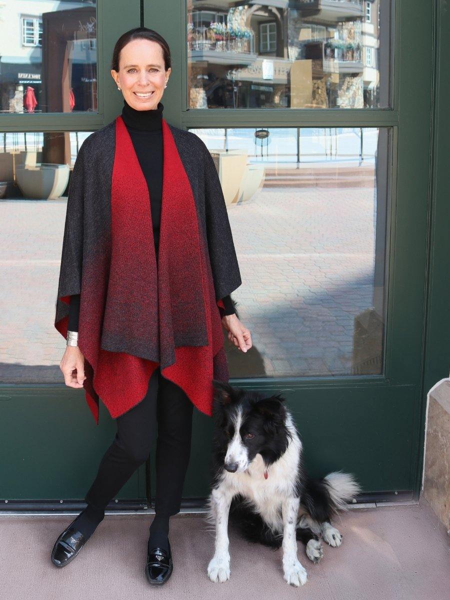 Baby Alpaca Ruana - Reversible & Degrade - Qinti - The Peruvian Shop