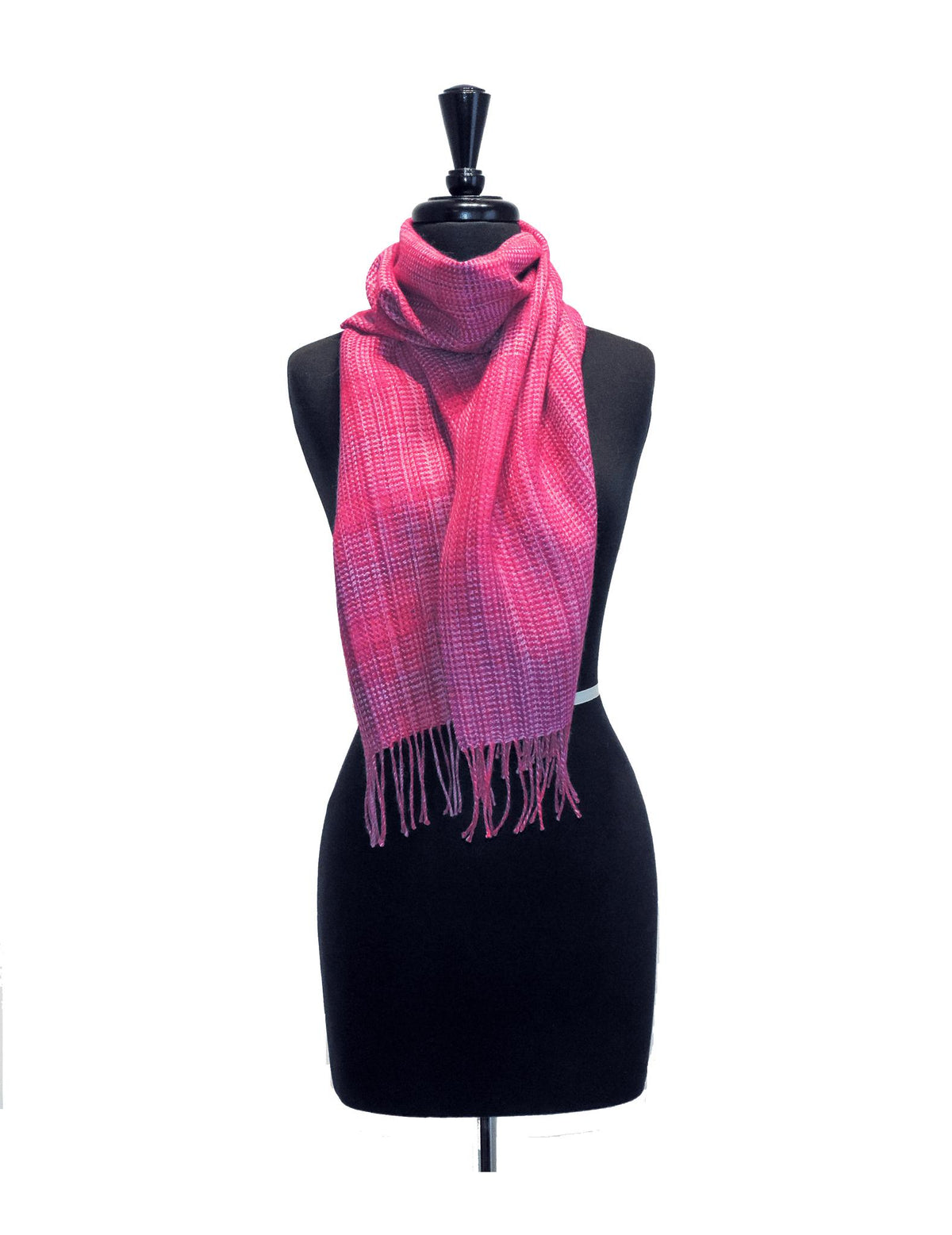 100% Baby Alpaca Woven Scarf - Hand-dyed Pink - Qinti - The Peruvian Shop