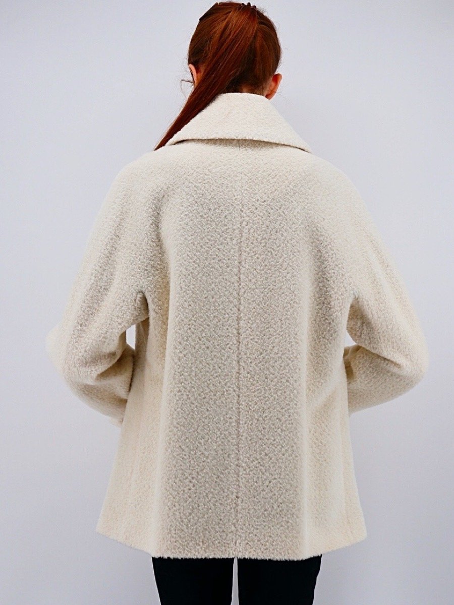 Women&#39;s Short Coat in Alpaca Wool Blend - Qinti - The Peruvian Shop