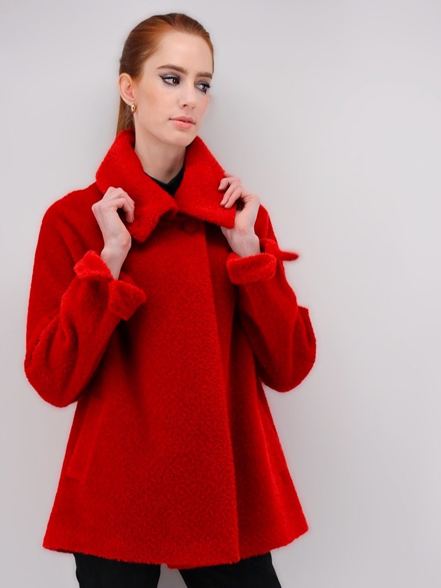 Women's Short Coat in Alpaca Wool Blend - Qinti - The Peruvian Shop